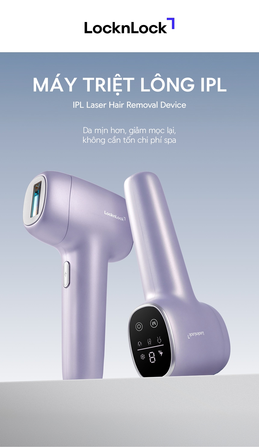 Mua Máy Triệt Lông tại nhà IPL LocknLock Ice Cooling, 9 Mức Năng